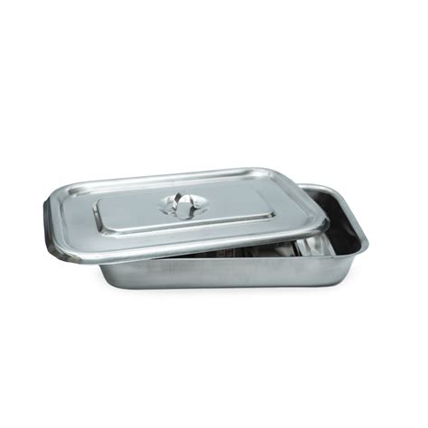 small stainless steel tray.
